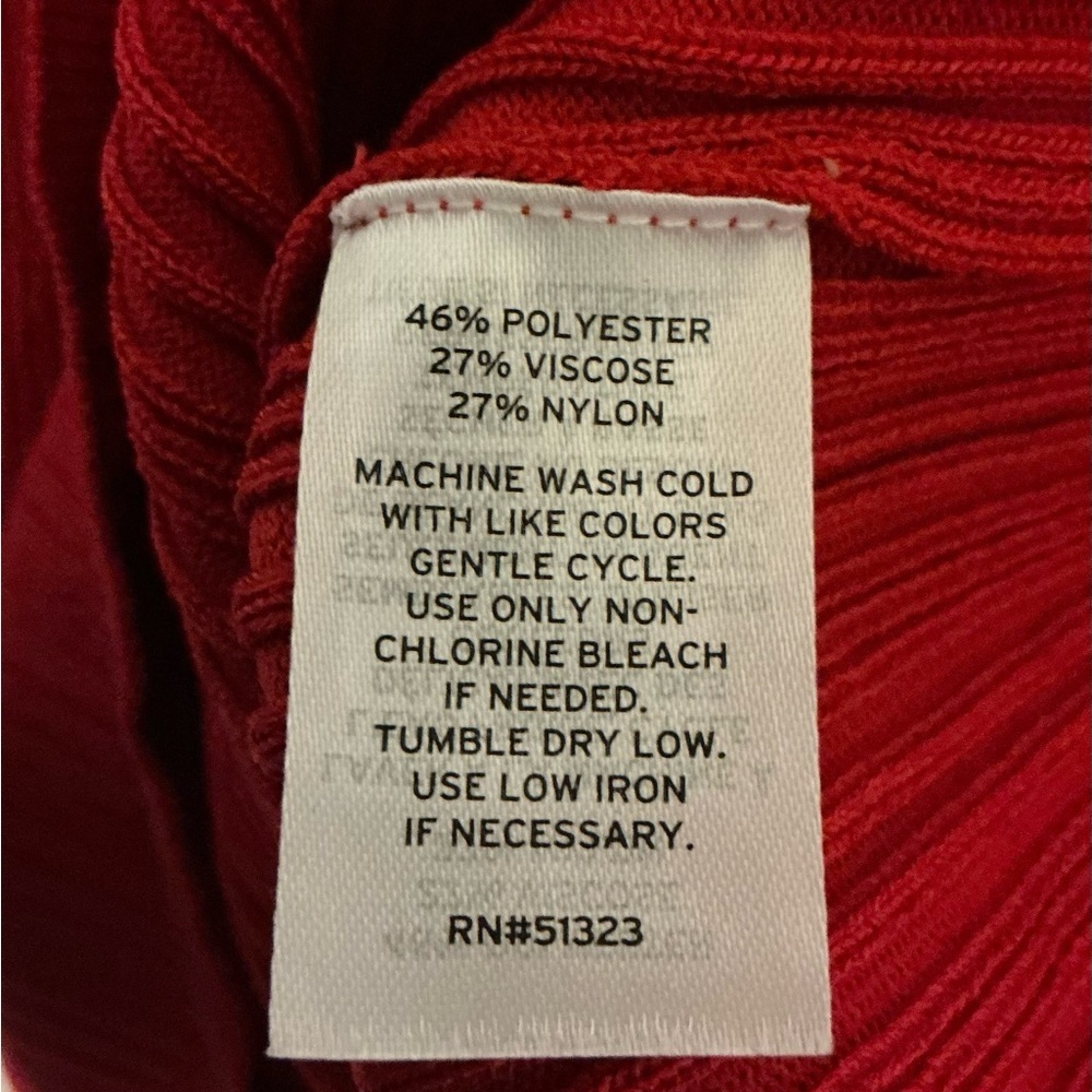 Halogen Vibrant Red Ribbed Top - Picture 5 of 5